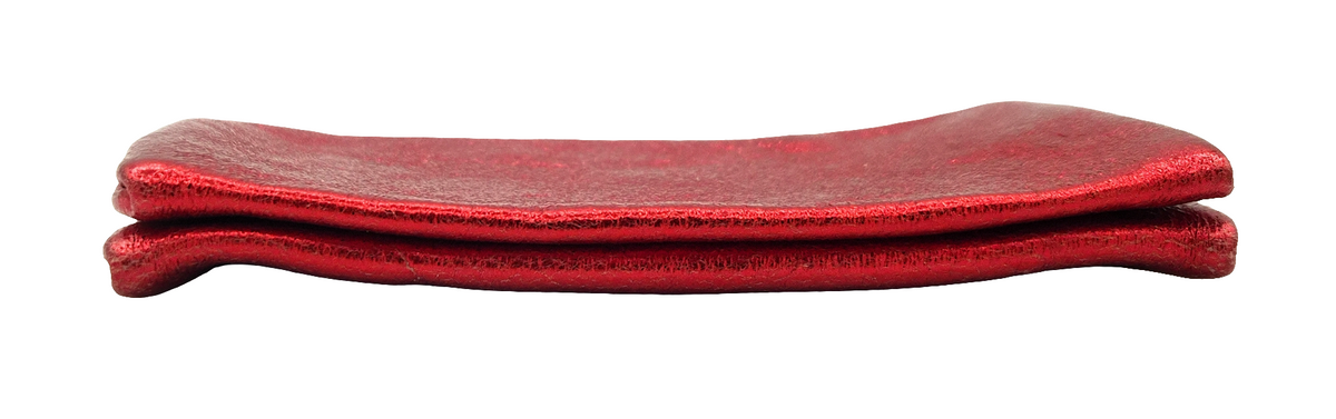 Porte-monnaie Aquene en cuir irisé ~ Rouge