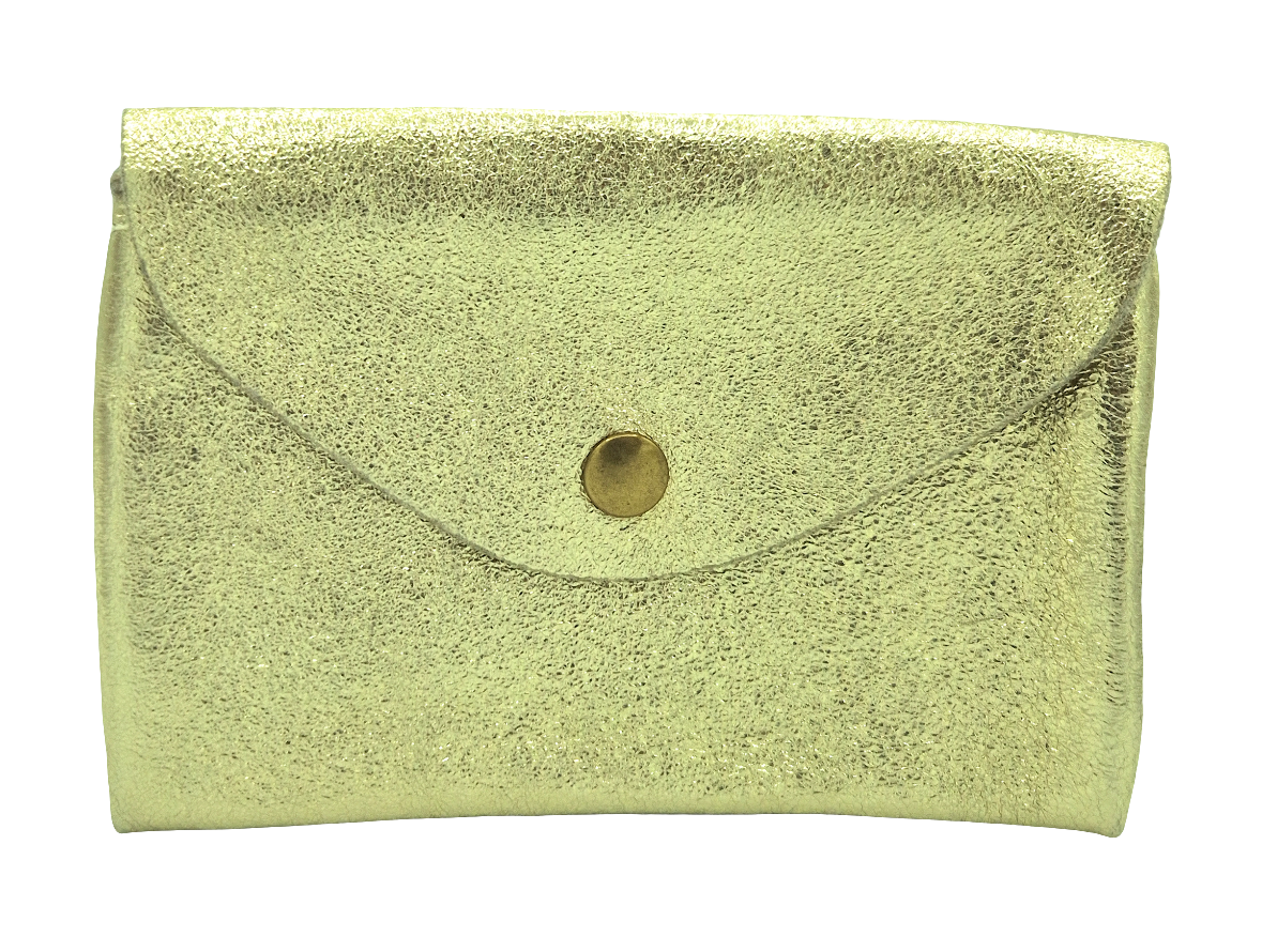 Porte-monnaie Aquene en cuir irisé ~ Doré