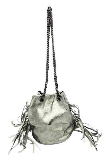 Sac bourse Anoki en cuir irisé ~ Argenté
