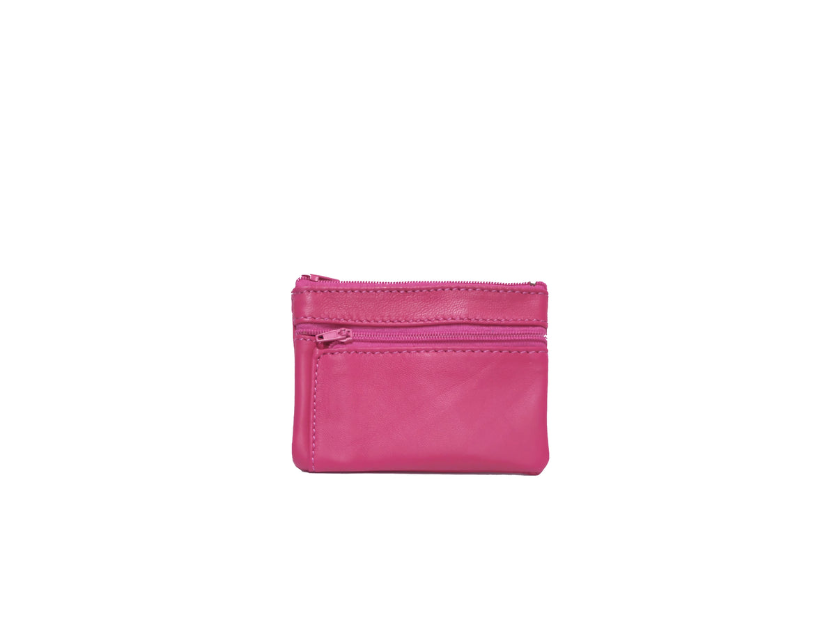 Porte-monnaie Isi en cuir revalorisé ~ Rose