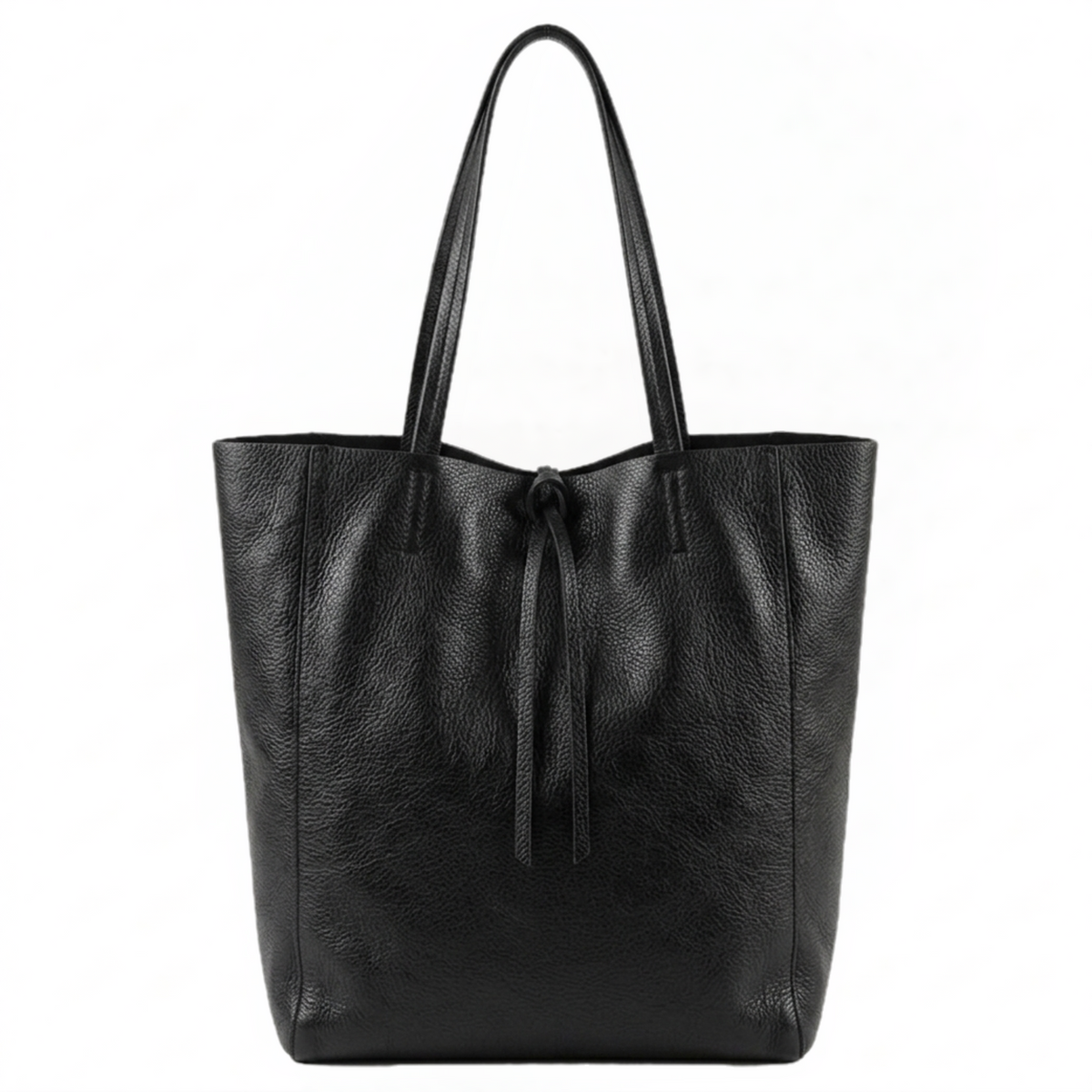 Sac shopper cuir Taima ~ Noir