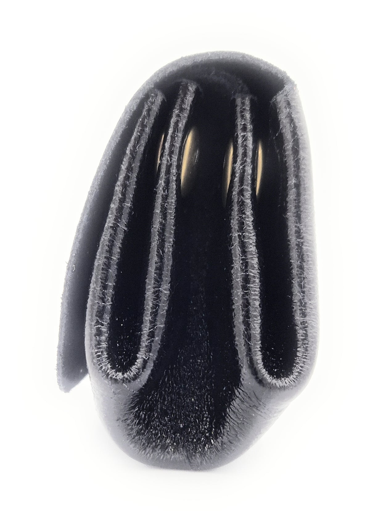 Porte-monnaie en cuir irisé Etania ~ Noir