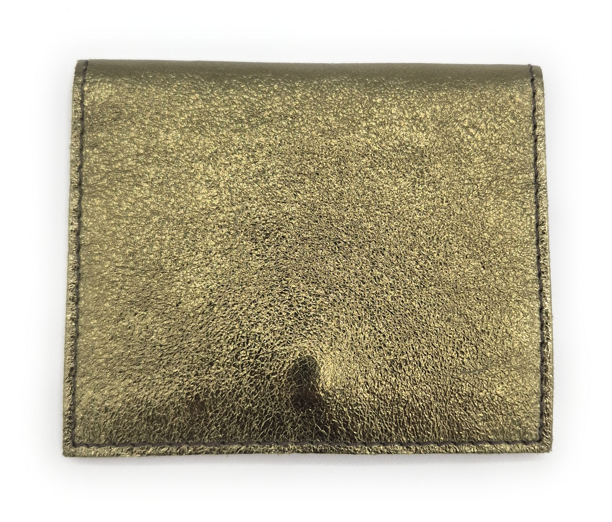 Porte-cartes Asha en cuir irisé italien ~ Kaki