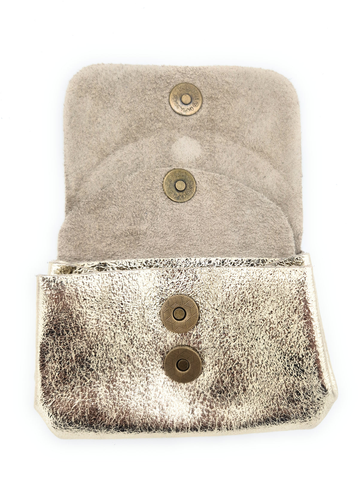 Porte-monnaie Etania en cuir irisé ~ Doré