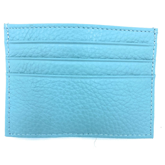 Porte cartes Istu en cuir ~ Turquoise