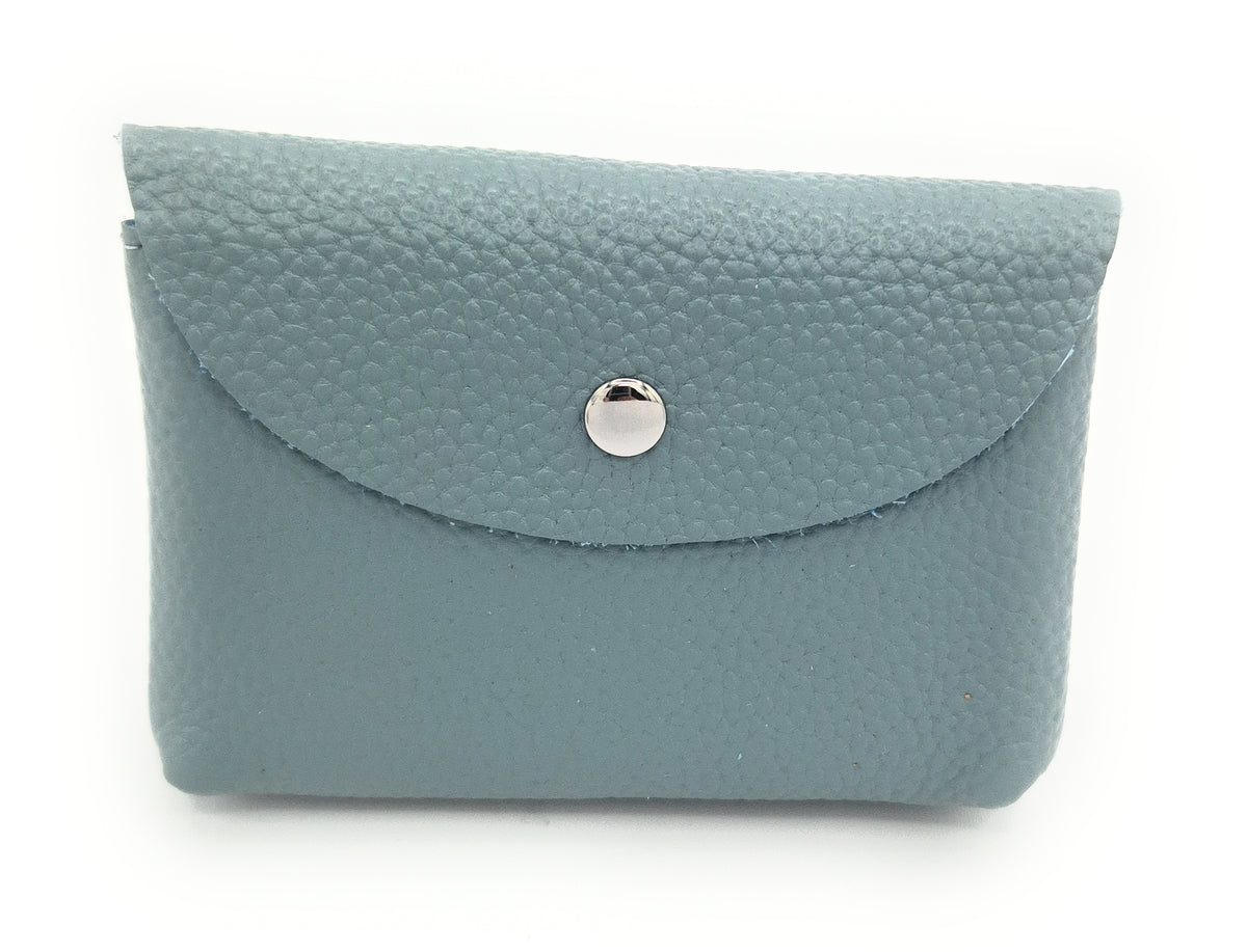 Porte-monnaie Anaba en cuir ~ Bleu gris