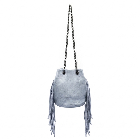 Sac bourse Anoki en cuir suèdé ~ Gris