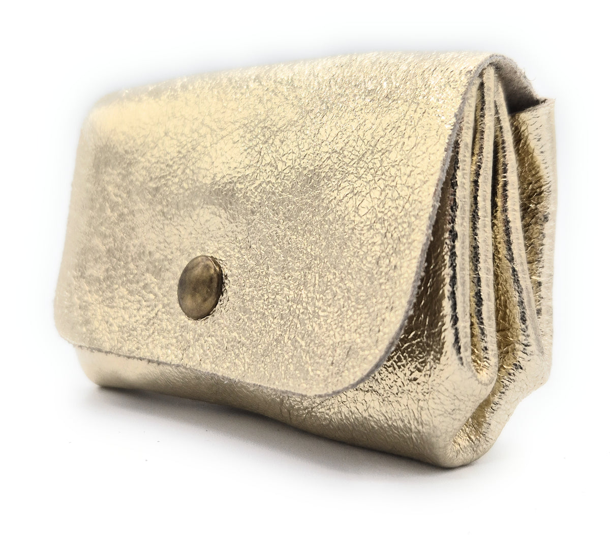 Porte-monnaie Etania en cuir irisé ~ Doré
