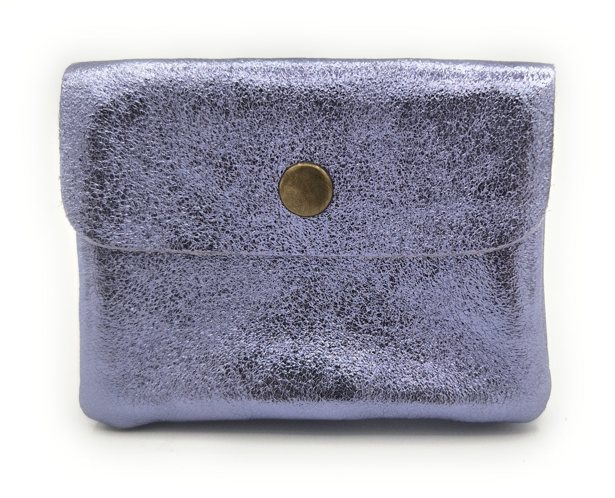Aponi iridescent leather purse ~ Lavender