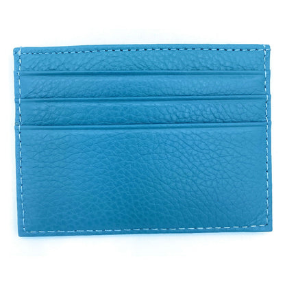 Istu leather card holder ~ Duck blue