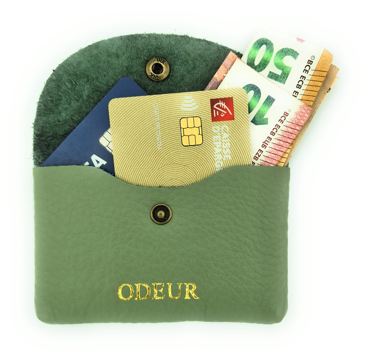 Nita Leather Purse ~ Olive Green