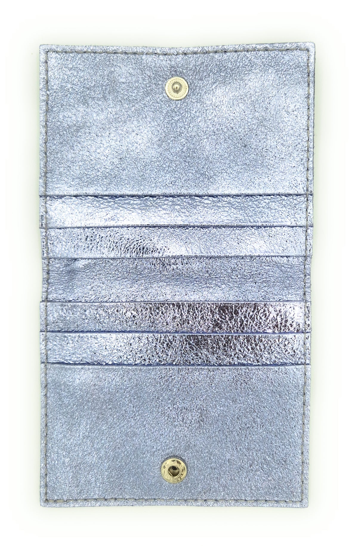 Porte-cartes Asha en cuir irisé italien ~ Lavande
