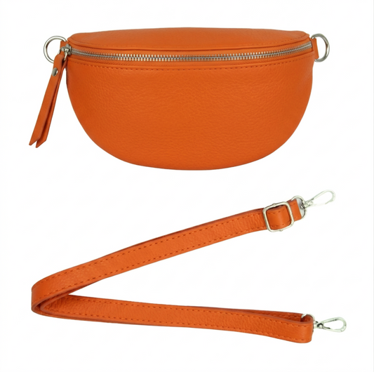 Sac banane en cuir Dyani ~ Orange