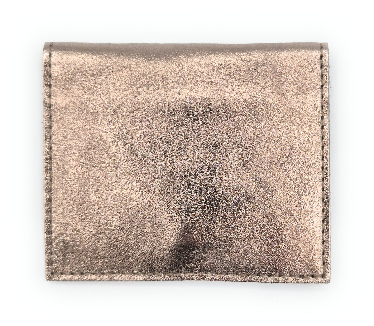 Porte-cartes Asha en cuir irisé italien ~ Étain