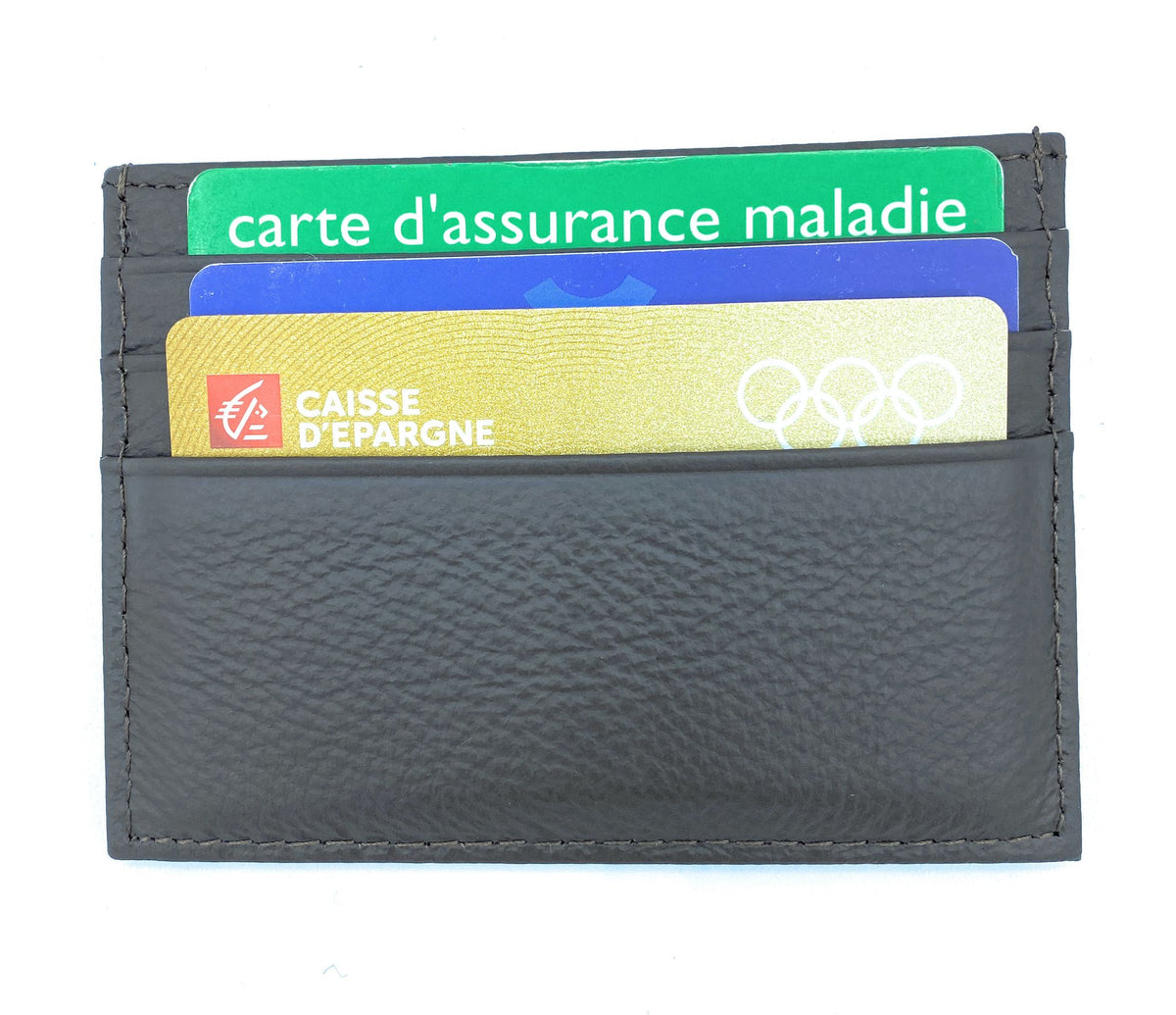 Porte cartes Istu en cuir ~ Café