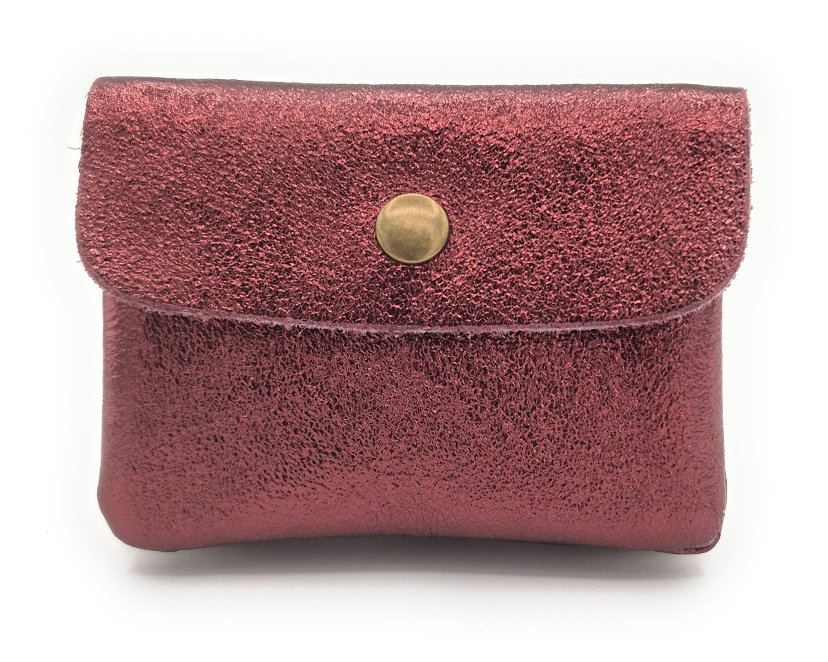 Aponi iridescent coin purse (metallic) ~ Duck blue