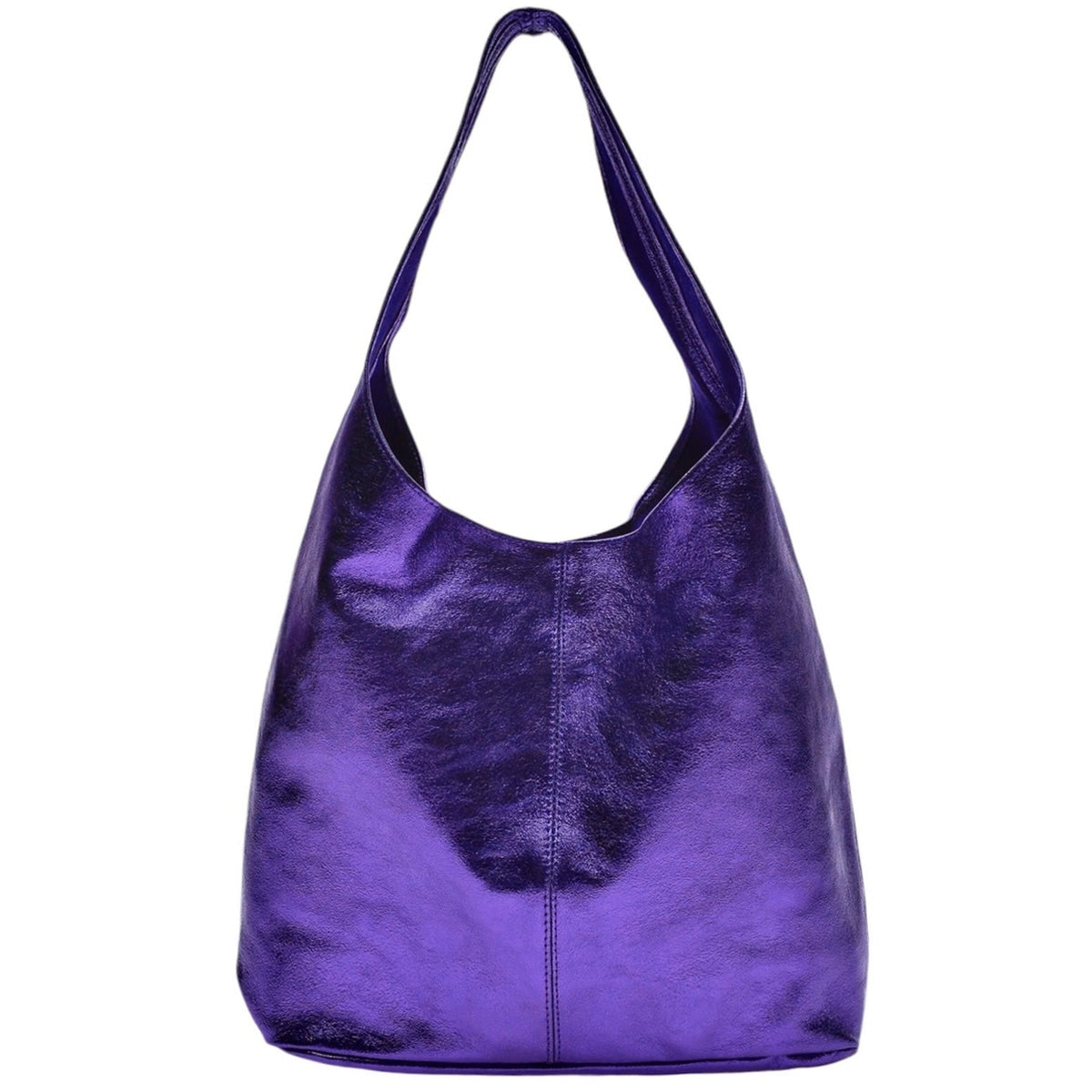 Sac cabas hobo en cuir irisé Lulu ~ Violet